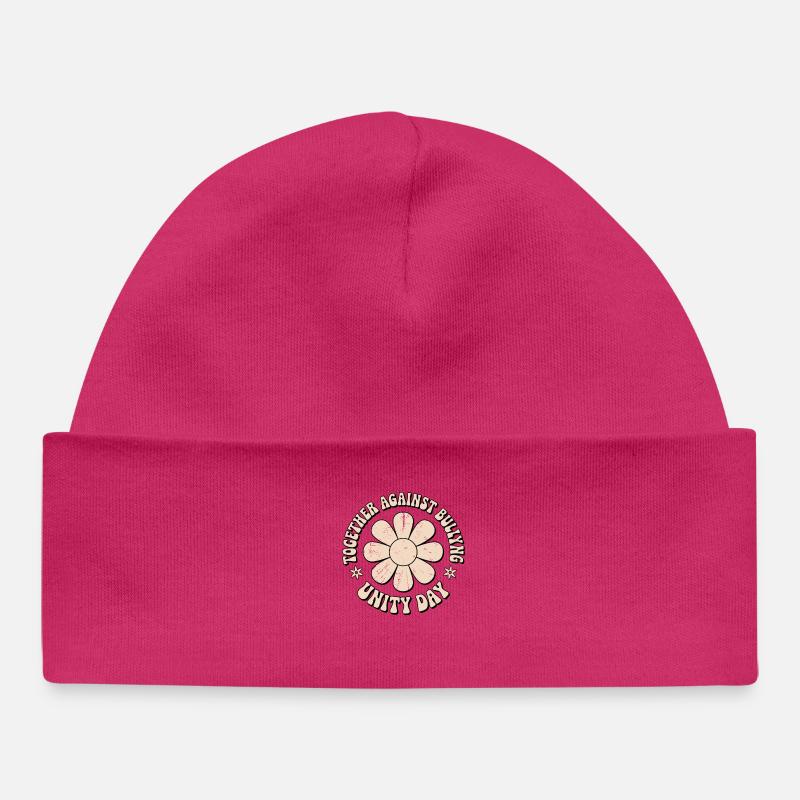 Ensemble contre le harcèlement - Bonnet bébé bio - hot pink