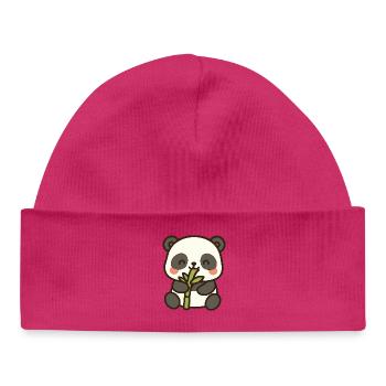 Casse-croûte Panda – Bamboo Bliss - Bonnet bébé bio - hot pink - Devant
