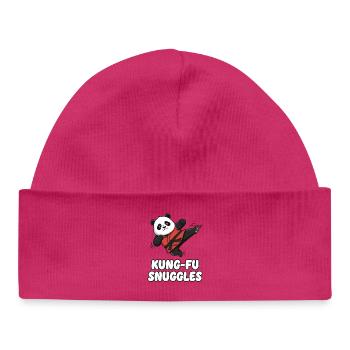 Kung Fu Panda Snuggles - Baby Organic Beanie - hot pink - Front