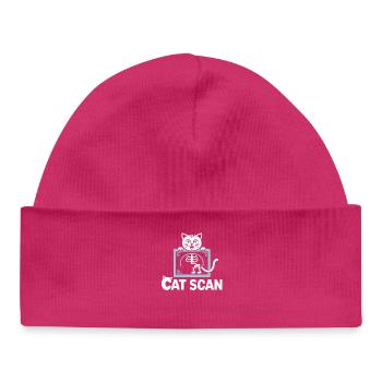 Cat Scan Katzenröntgen Grafik - Baby Organic Mütze - hot Pink - Vorne