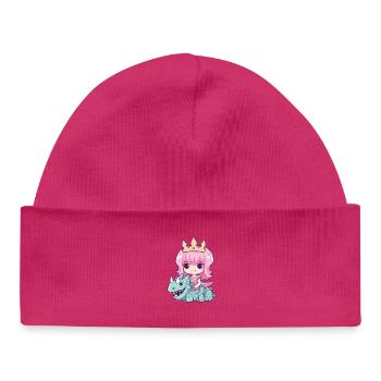 Princesse Dragon Mignon - Bonnet bébé bio - hot pink - Devant