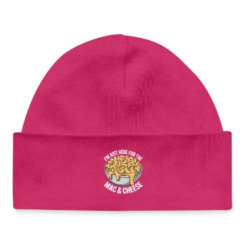Fan de macaroni au fromage - Je suis juste là - Bonnet bébé bio - hot pink - Devant