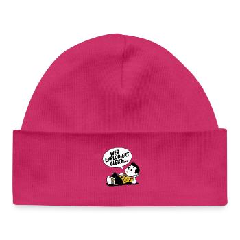 WER EXPLODIERT GLEICH - Baby Organic Mütze - hot Pink - Vorne