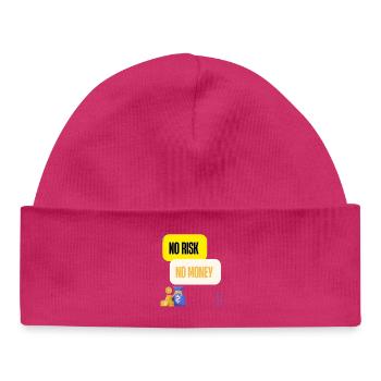 No Risk No Money - Baby Organic Beanie - hot pink - Front