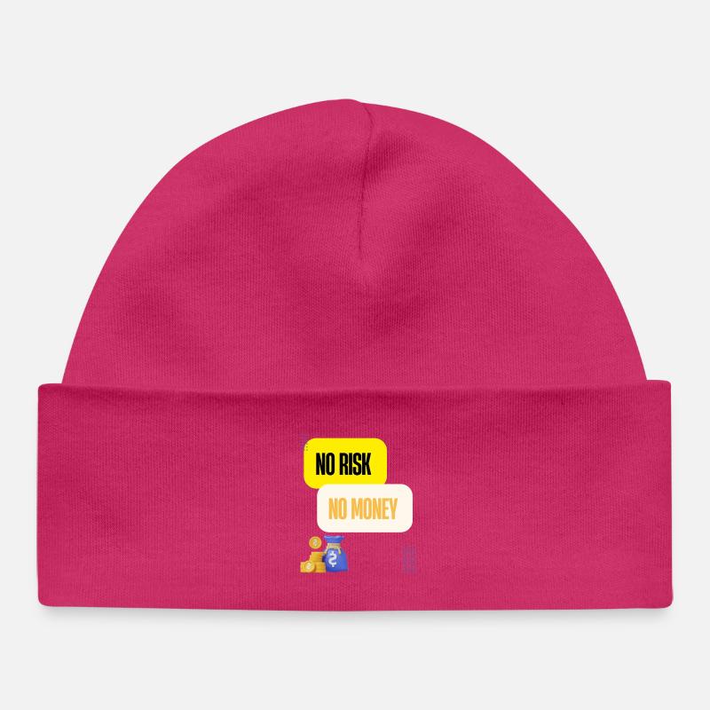 Pas de Risque Pas d Argent - Bonnet bébé bio - hot pink