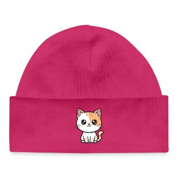 Kawaii Calico Kitty - Bonnet bébé bio - hot pink - Devant