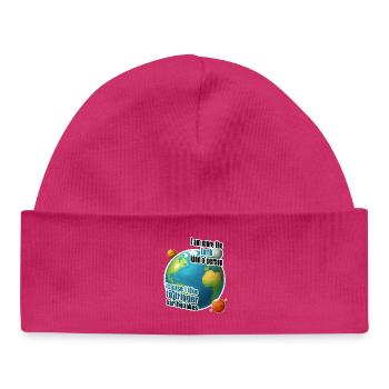 Je suis plutôt du genre à être terrestre - Bonnet bébé bio - hot pink - Devant