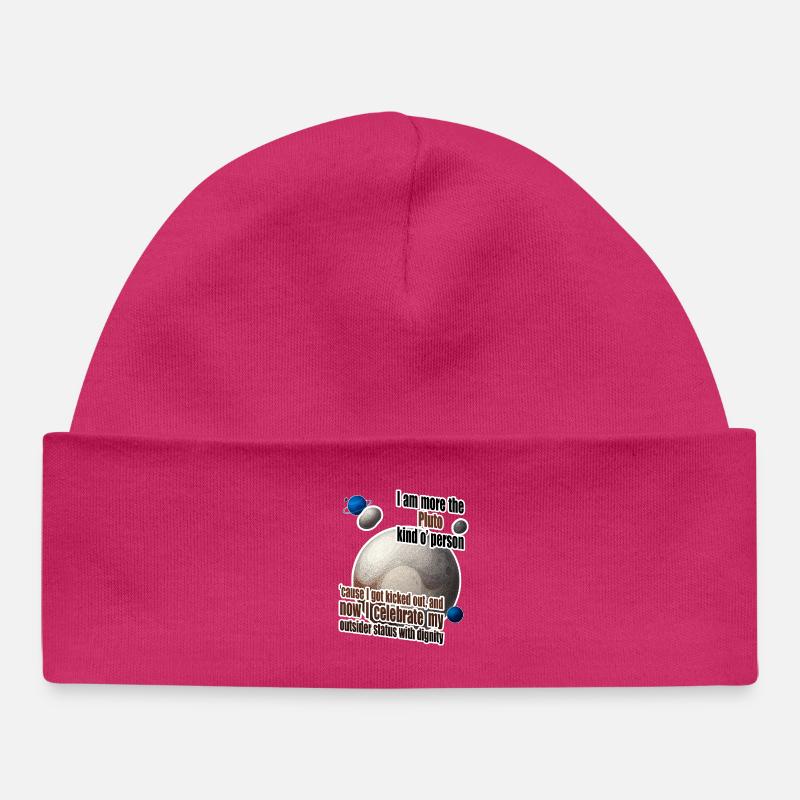 Je suis plutôt du genre Pluton - Bonnet bébé bio - hot pink
