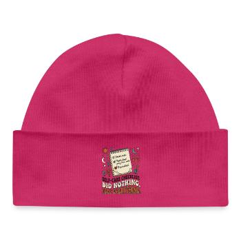 Self-Care Checklist - Baby Organic Beanie - hot pink - Front