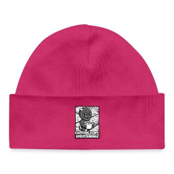 La caféine comme démon spirituel - Bonnet bébé bio - hot pink - Devant