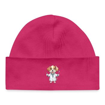 Dessin animé drôle de dentiste canin pour dentistes - Bonnet bébé bio - hot pink - Devant
