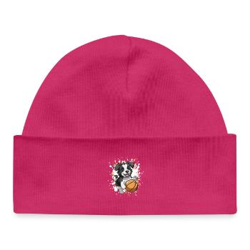 Pfotenball Hund - Baby Organic Mütze - hot Pink - Vorne