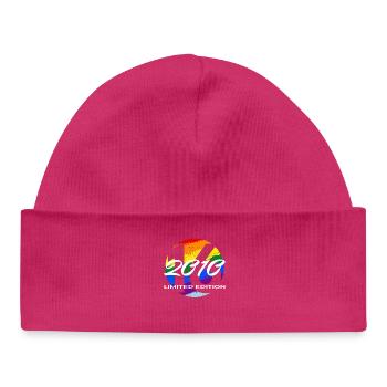 16th Birthday 2010 Boys and Girls Gift - Baby Organic Beanie - hot pink - Front