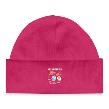 Aliments allergiques - Bonnet bébé bio - hot pink - Devant