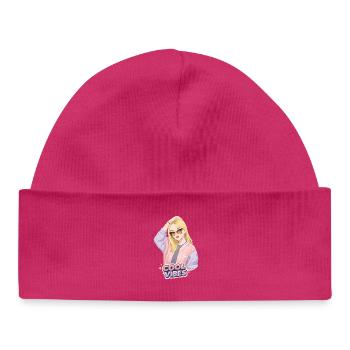 Cool Vibes – Fille stylée avec des lunettes de soleil - Bonnet bébé bio - hot pink - Devant