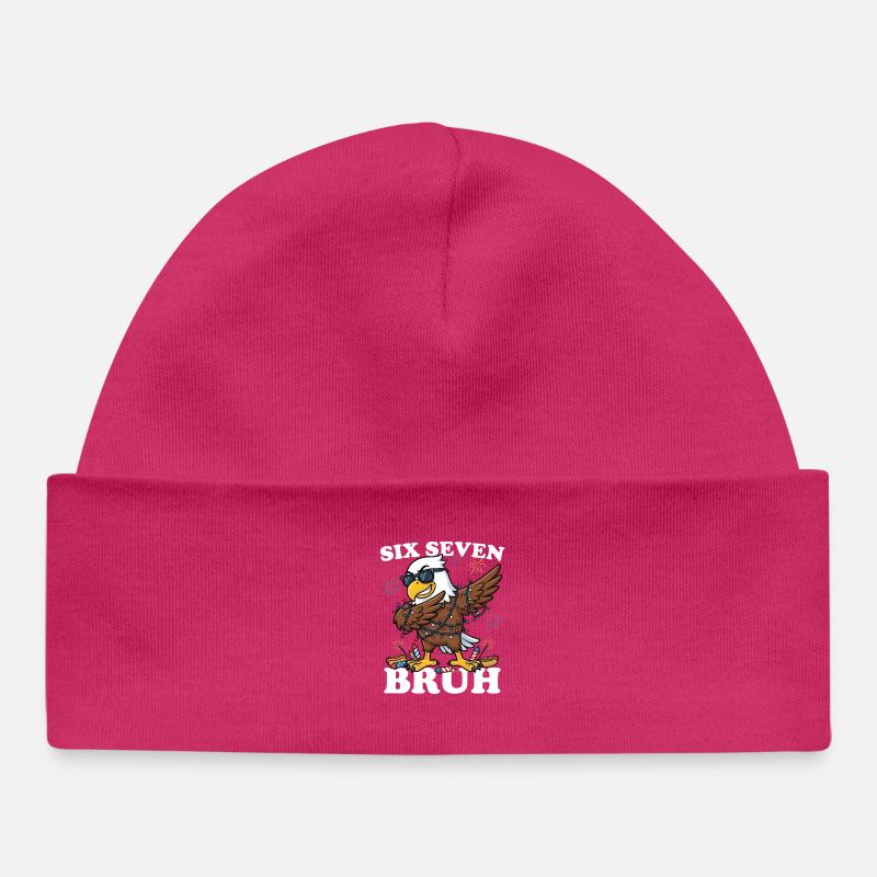 Six Seven Bruh 4. Juli Dabbing Eagle 4. Juli - Baby Organic Mütze - hot Pink