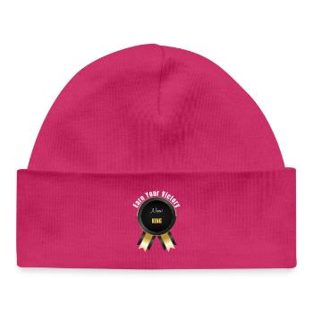 Gagnez votre victoire – Prix du Champion | Motivation Ba - Bonnet bébé bio - hot pink - Devant