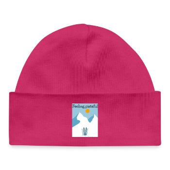 Sensation de ski alpin de piste - Bonnet bébé bio - hot pink - Devant