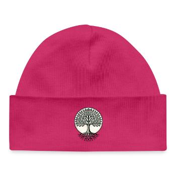 Tree of Life - Gaia - Nature - Baby Organic Beanie - hot pink - Front