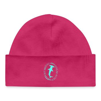Shark in the Great Barrier Reef - Baby Organic Beanie - hot pink - Front