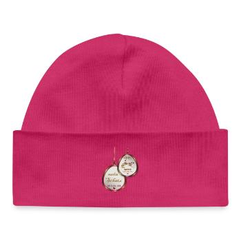 Pendentifs de Pâques - Bonnet bébé bio - hot pink - Devant