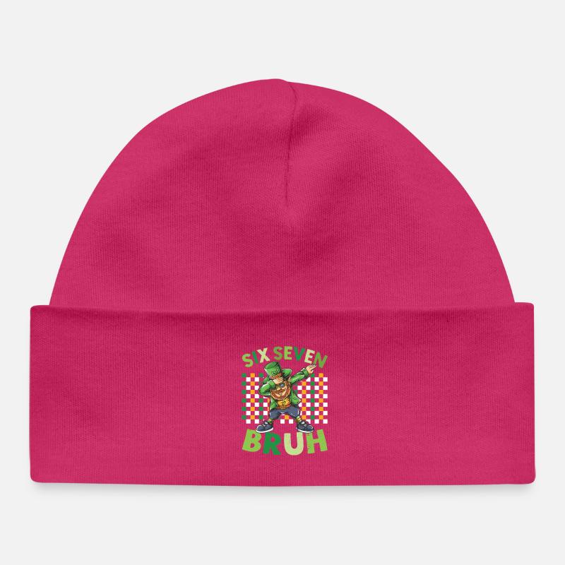 Leprechaun La Saint-Patrick - Bonnet bébé bio - hot pink