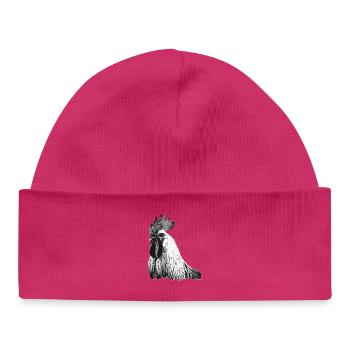 Fans de poulet - Coq - Coq - Poulet fleur - Bio - Bonnet bébé bio - hot pink - Devant