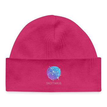 Sagittaire Sagittaire Conception du zodiaque - Bonnet bébé bio - hot pink - Devant