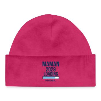Future Maman 2029 Loading Graphique - Bonnet bébé bio - hot pink - Devant