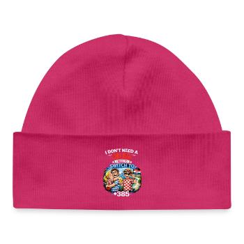 Pas de câlin, déménagement en Croatie +385 - Bonnet bébé bio - hot pink - Devant