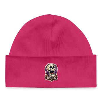 Autocollant Éclatement de Crâne Rieur - Bonnet bébé bio - hot pink - Devant