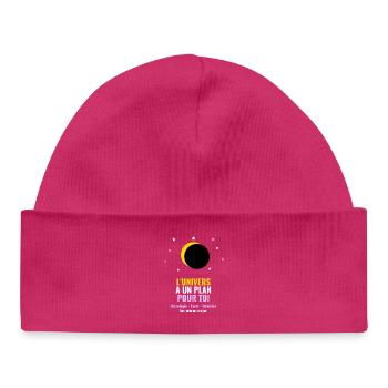 L'Univers A Un Plan Pour Toi Lune Tarot Astrologie - Bonnet bébé bio - hot pink - Devant