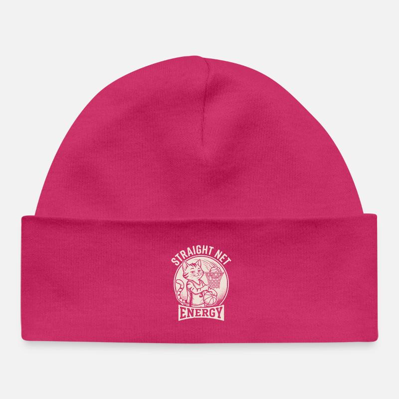 Basket Straight Net Energy Cat - Bonnet bébé bio - hot pink