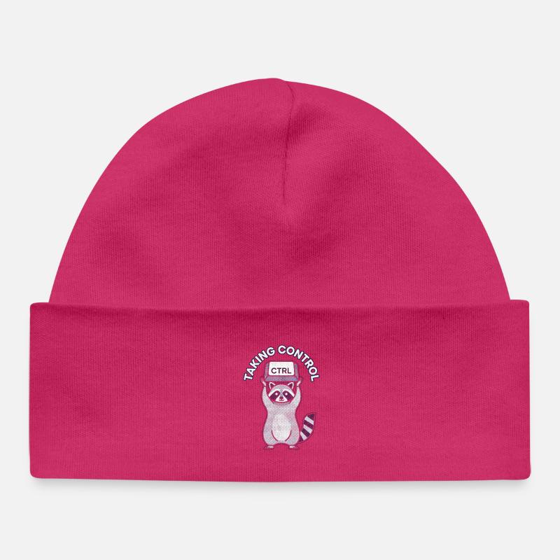 Raccoon Ctrl: Taking Control - Baby Organic Mütze - hot Pink