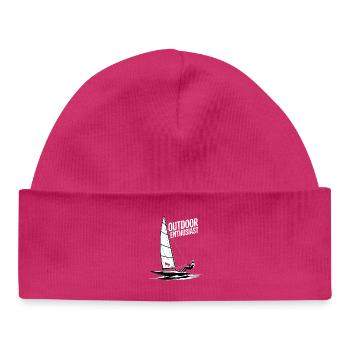 Regatta Sailing Shirt Sailboat Yacht Sailing Crew - Baby Organic Beanie - hot pink - Front