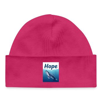 Baleine sous-marine Hope - Bonnet bébé bio - hot pink - Devant