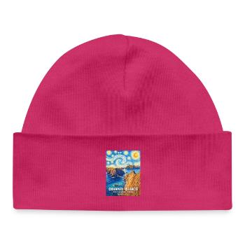 Coastal scene Channel Islands California - Baby Organic Beanie - hot pink - Front