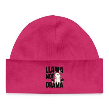 Too Glam To Give A Llama - Baby Organic Beanie - hot pink - Front