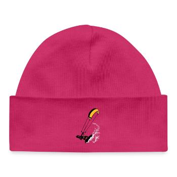 Kitesurfen und Wellen flex - Baby Organic Mütze - hot Pink - Vorne