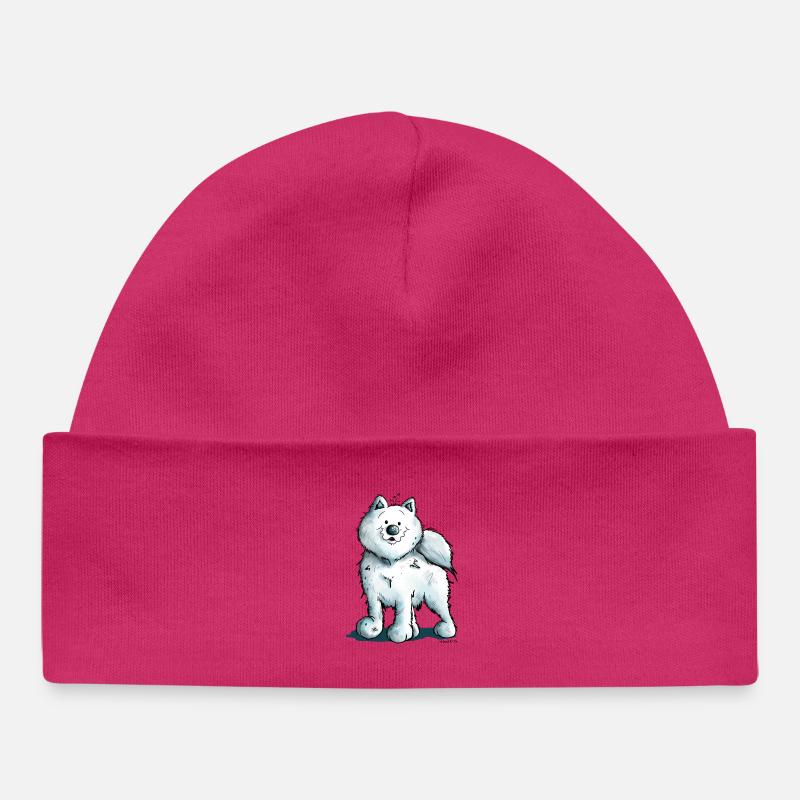 Bonne Samoyède - Bonnet bébé bio - hot pink