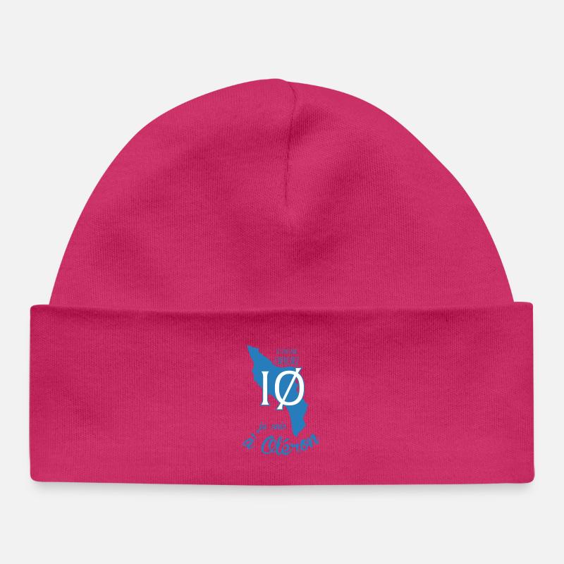 Si vous me cherchez, je suis à Oléron ! - Bonnet bébé bio - hot pink
