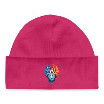 Men Thinking - Baby Organic Beanie - hot pink - Front