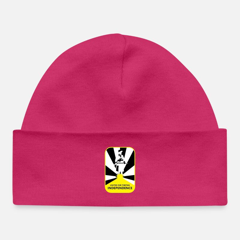 Union populaire pour l’indépendance du Tibet 2 - Bonnet bébé bio - hot pink