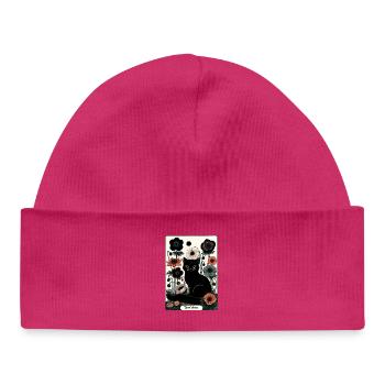 Void Katze in Blüte Tarot - Baby Organic Mütze - hot Pink - Vorne