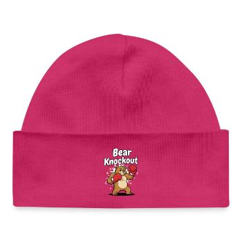 Boxender Bär Knockout - Baby Organic Mütze - hot Pink - Vorne