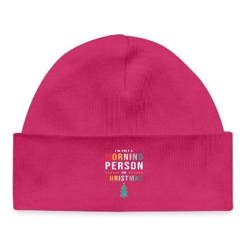 Morning grouch late riser Monday morning - Baby Organic Beanie - hot pink - Front