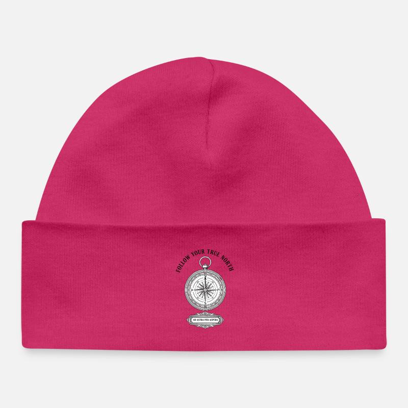 Boussole des Sentiers d’Aventure - Bonnet bébé bio - hot pink