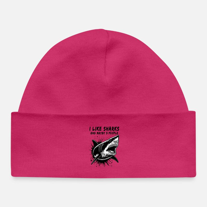 Un requin silencieux mais mortel et sarcastique. - Bonnet bébé bio - hot pink