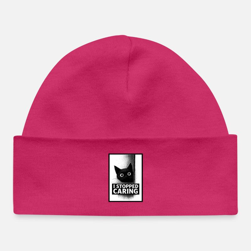 Arrêté de s’intéresser à Chat - Bonnet bébé bio - hot pink