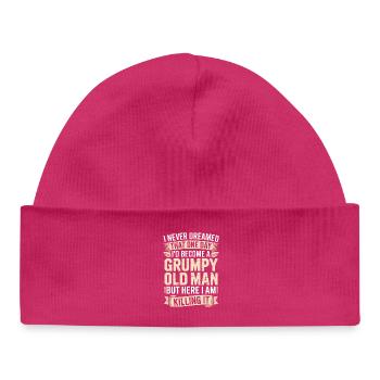 Mürrischer alter Mann macht es richtig - Baby Organic Mütze - hot Pink - Vorne